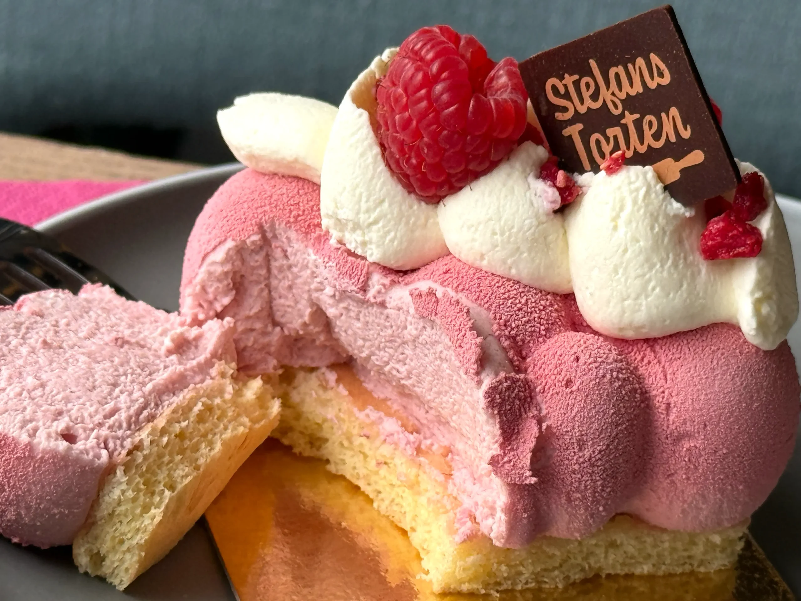 Hausgemachtes Törtchen mit frischen Früchten & Schokodekor im Stefans Café